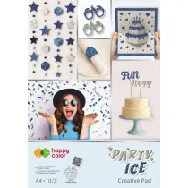Happy Color Blok A4 holographic+brokat 10ark Party Ice HAPPY