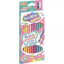 St. Majewski Kredki dwustronne trjktne Bambino Pastel 24 kolorw 12 szt.