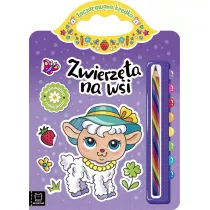 ZWIERZ�TA NA WSI. MALOWANKA Z NAKLEJKAMI. ZACZAROWANA KREDKA