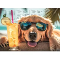Mata na biurko z nadrukiem chillout dog