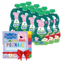 BoboVita winka Peppa Mus jabko po 6 miesicu + Ksieczka GRATIS Zestaw 12 x 100 g