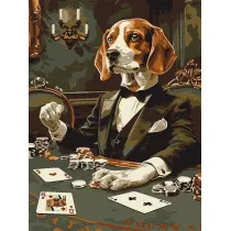 Ideyka Malowanie po numerach - Hazardowy beagle 30x40cm