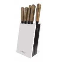 Vialli Design Zestaw 5 noy w biaym bloku Soho 27992