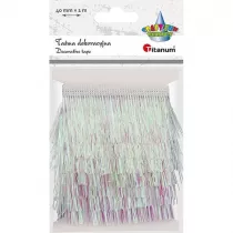 Titanum Ta�ma z fr�dzlami plastikowymi bia�a 40mm x 1m
