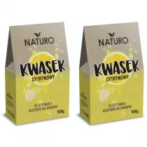 Naturo Kwasek cytrynowy do zastosowania w gospodarstwie domowym zestaw 2 x 500 g