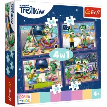 Puzzle 4w1 Wieczorne rytuay Treflikw. Dobranoc, Trefliki na noc