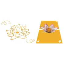 DaVinci Karnet + koperta POP-UP Nenufar 12x18cm