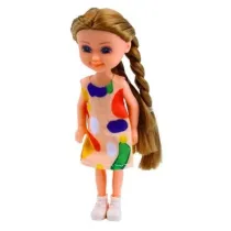 Mini laleczka z dugimi wosami 15cm Leantoys