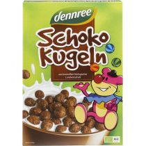 Dennree Kulki śniadaniowe czekoladowe 250 g Bio
