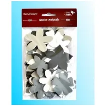 Galeria Hobby Kwiatki czarno-szaro-bia�e 60 szt.