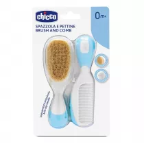 Chicco Szczotka z naturalnego wosia + grzebyk 2 szt.