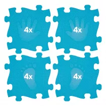 Askato Mata pod�ogowa Magic Set niebieska - 16 element�w