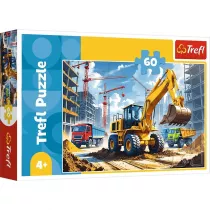Puzzle 60 Traktor koparko - adowarka TREFL