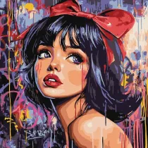 Ideyka Malowanie po numerach - Nowoczesna Kr�lewna 40x40cm