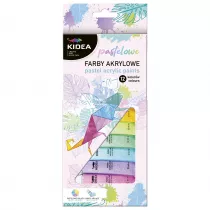 Derform Farby akrylowe pastelowe 12x12ml
