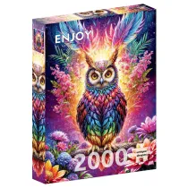 Puzzle 2000 Kolorowa sowa Enjoy