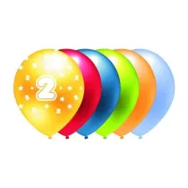 GoParty Balon metalik nadruk 2 mix kolor 5 szt.