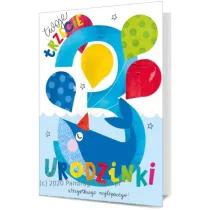 Pan Dragon Karnet B6 3 Urodziny - baloniki K.B6-1841