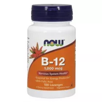 Now Foods Witamina B12 1000 mcg i Kwas Foliowy 100 mcg do ssania Suplement diety 100 tab.