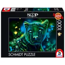 Puzzle 1000 el. Sheena Pike Zielono-niebieska pantera Schmidt