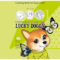 Kolorowanka antystresowa 200x200 20 kartek usztywniana 2D brokat Lucky Doggy 1