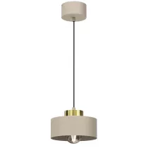 Luminex Lampa Wiszca Marti Beowy Zoty Metalowy Klosz 1xE27 20cm