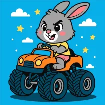 Malowanie po numerach 25x25 - Zaj�c w samochodzie Ideyka