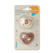 Babyono Smoczki anatomiczne silikonowe 0-6 m 2 szt.