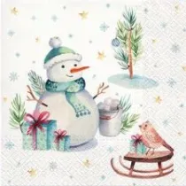 Paw Serwetki BN Lunch Tete a Tete Lovely Snowman 33x33 20szt./op.