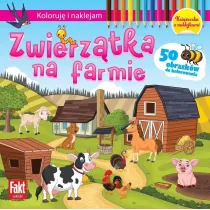 Koloruj i naklejam. Zwierztka na farmie