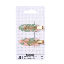 Sister Young Lily Makeup Hair Clips Zestaw klipsy do wosw Pink Coffee 2 szt.