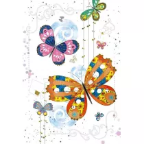 Karnet 12x18cm + koperta Motyle