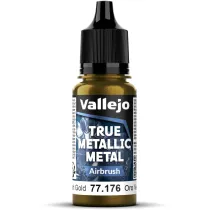 Vallejo: 77.176 - True Metallic Metal - Airbrush - Greenish Gold (18 ml)