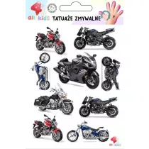 Tatuae zmywalne dla dzieci cigacze motory All4Kids