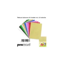 Penword Tektura A4 g�adka brokat kolorowa 10 szt.