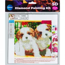 Centrum Diamentowa mozaika 5D - Puppies 20x20cm