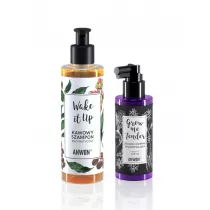 Anwen Zestaw do mycia i pielgnacji wosw: enzymatyczny szampon kawowy + zioowa wcierka rozgrzewajca 200 ml + 150 ml