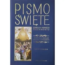 Pismo �wi�te Starego i Nowego Testamentu ilustrowane zbiorami muze�w watyka�skich Biblia Tysi�clecia (granatowa)