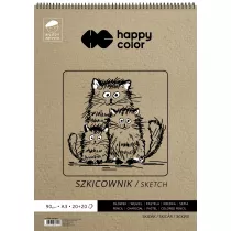 Happy Color Szkicownik na spirali Mody Artysta, biay, A3, 80/90g, 40 arkuszy 40 kartek