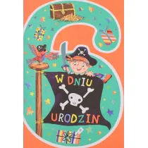 Karnet okazjonalny B6 z kopert� 6 Urodziny PAN DRAGON HM200-3375K