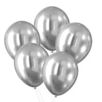 Balony z efektem chromu srebrne 30cm