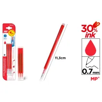 Mp Main Paper Wk�ady do d�ugopis�w �cieralnych XXL MP 0.7mm czerwone 3szt. blister