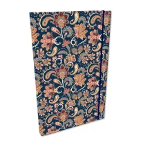 Bee-bee Notes A5 z gumk� Soft Touch Paisley Kwiaty Blue kratka