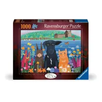 Puzzle 1000 el. 2D Zwierzaki i zamek Ravensburger