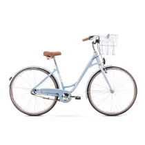 Romet Rower miejski POP ART ECO niebieski 18 M + koszyk