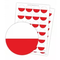 LearnHow Naklejki patriotyczne - Flaga Polski 48 szt.