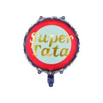 PartyDeco Balon foliowy Super Tata 45cm mix 03149