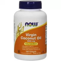 Now Foods Coconut Oil Virgin (Olej z kokosa) 1000mg suplement diety 120 kaps.