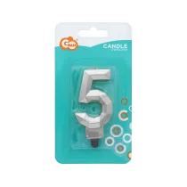 Godan �wieczka Cyfra 5 - Diament metalik 7.6cm