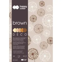 Blok Hobby Deco Brown A4 20 ark 5 kol HAPPY COLOR